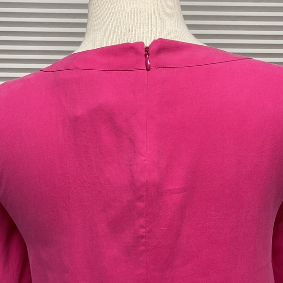 J. Crew NWT Pink 100% Silk Pocket blouse Size 2 - Picture 6 of 10